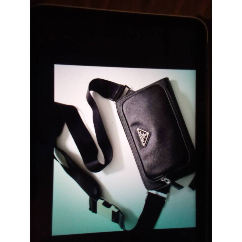 PRADA Shoulder Bag Saffiano Leather Belt Body